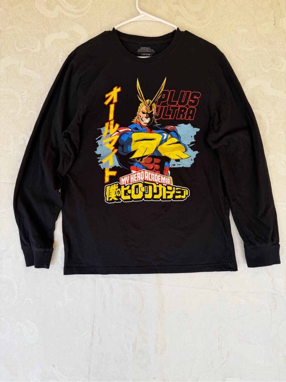 My Hero Academia All Might Black Long Sleeve Graphic Tee